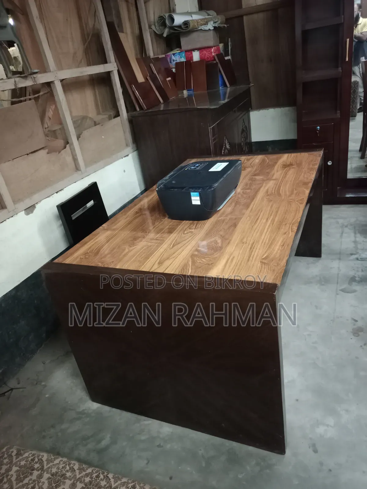 Wooden Secretary Desk 3'x5' with a Free Scanner