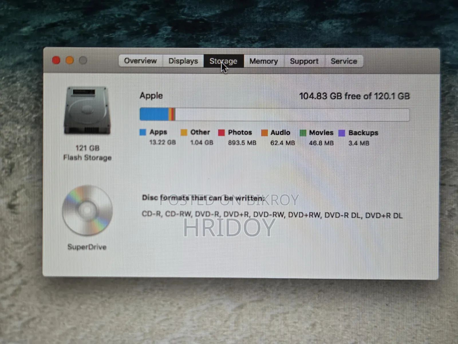 Laptop Apple MacBook Pro 2011 4GB Intel Core I5 HDD 128GB