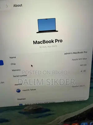 Laptop Apple MacBook Pro 2023 M3 Max 16-inch 48GB Apple M3 Max SSD 1T