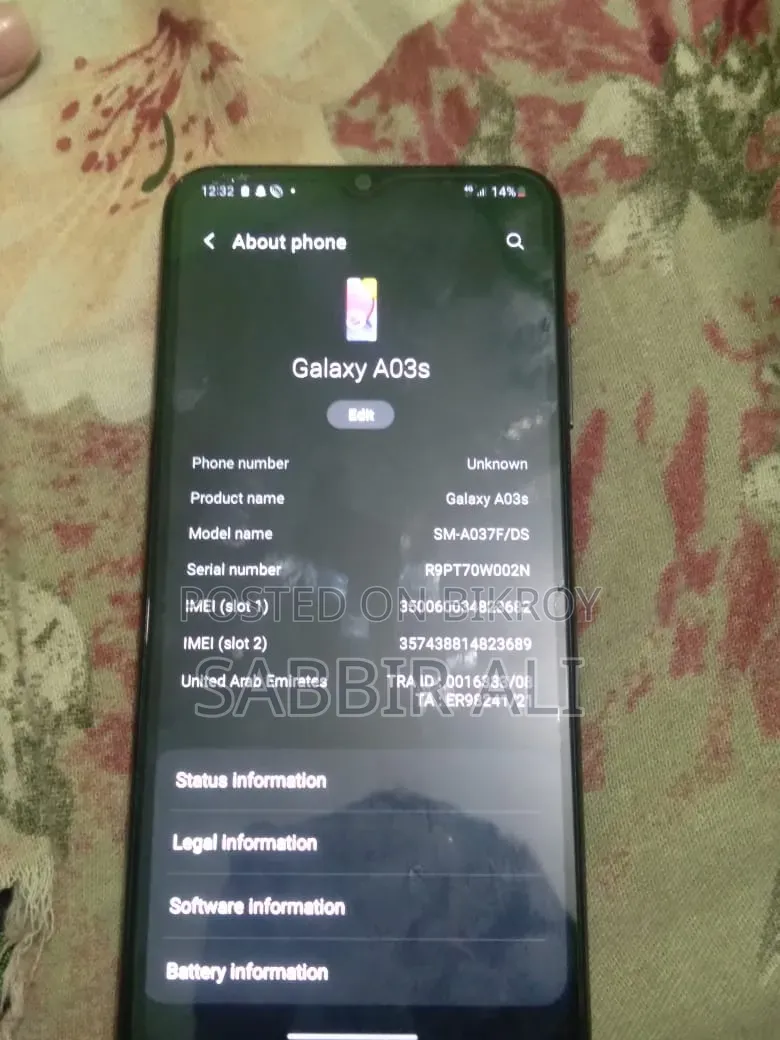 Samsung Galaxy A03s 64 GB Black