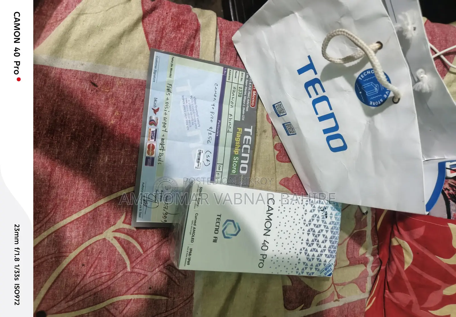 Tecno Camon 40 Pro 4G 256 GB Silver