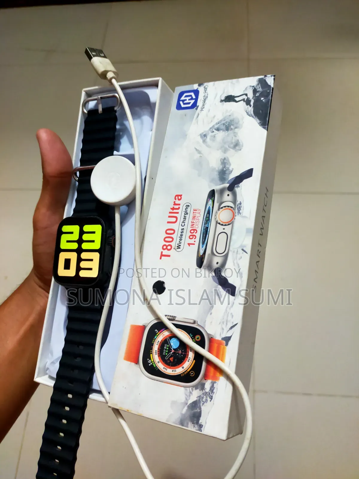 T800 Ultra Smart Watch.Wireless Charging.1.99 Infinite Display
