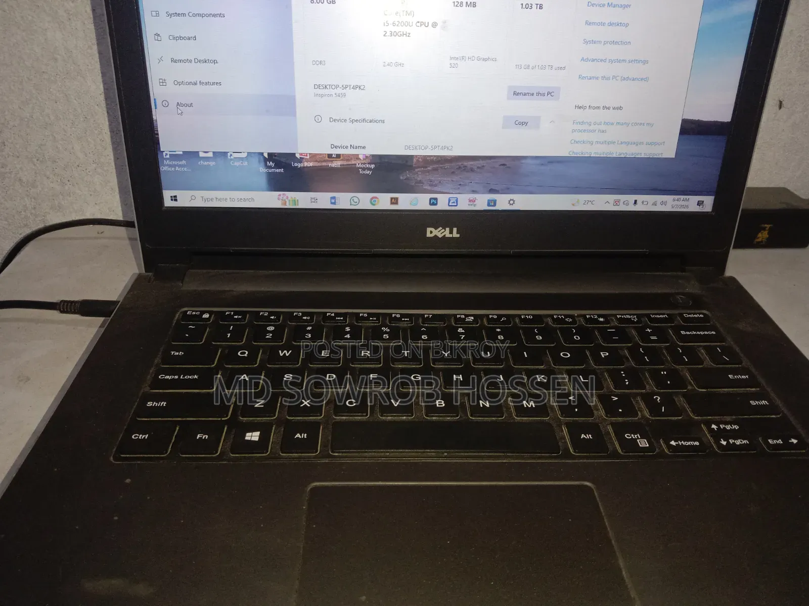 Laptop Dell Inspiron 13 7352 8GB Intel Core I5 SSD 32GB