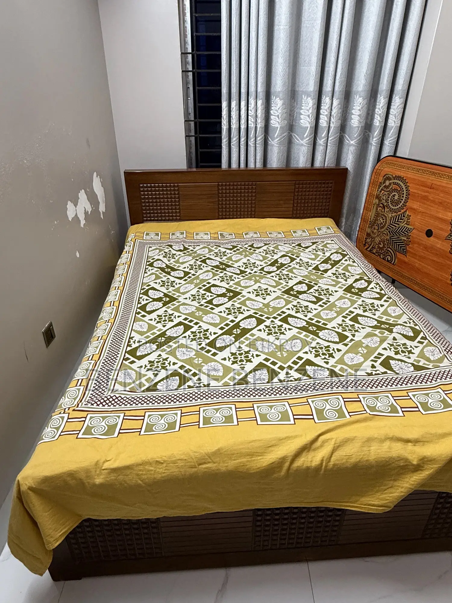 Double Bed with Mattress for Sale.