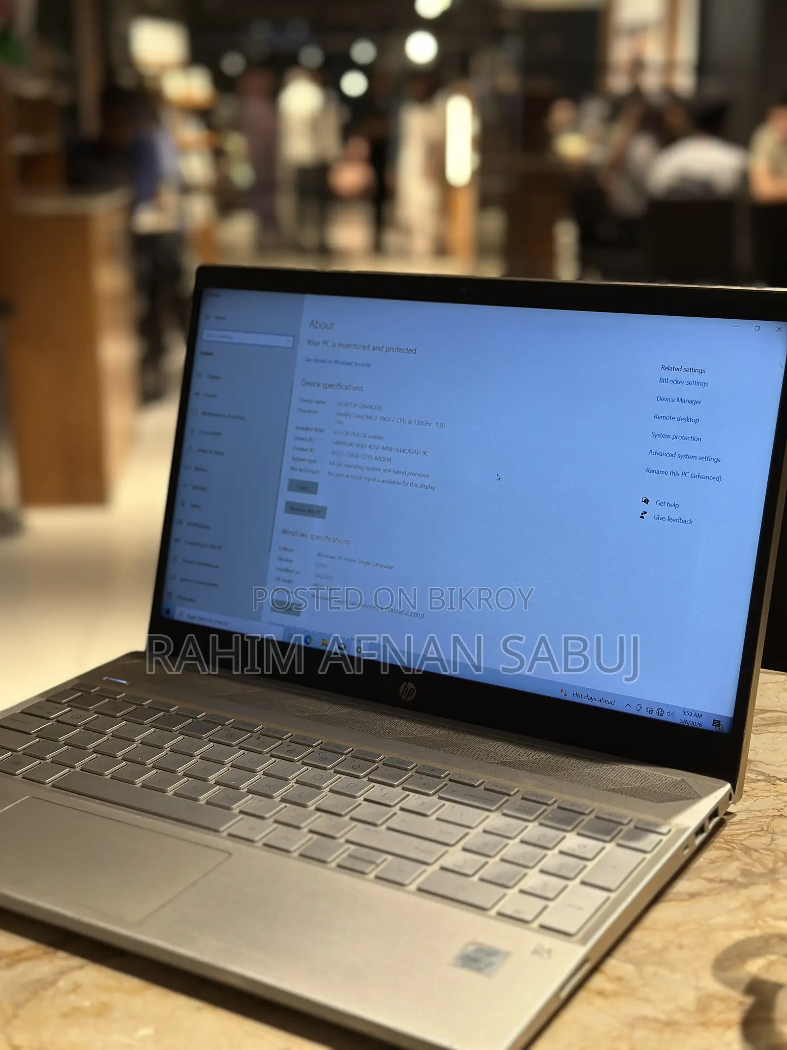 ল্যাপটপ HP Pavilion 15 12GB Intel Core I7 SSD 512GB