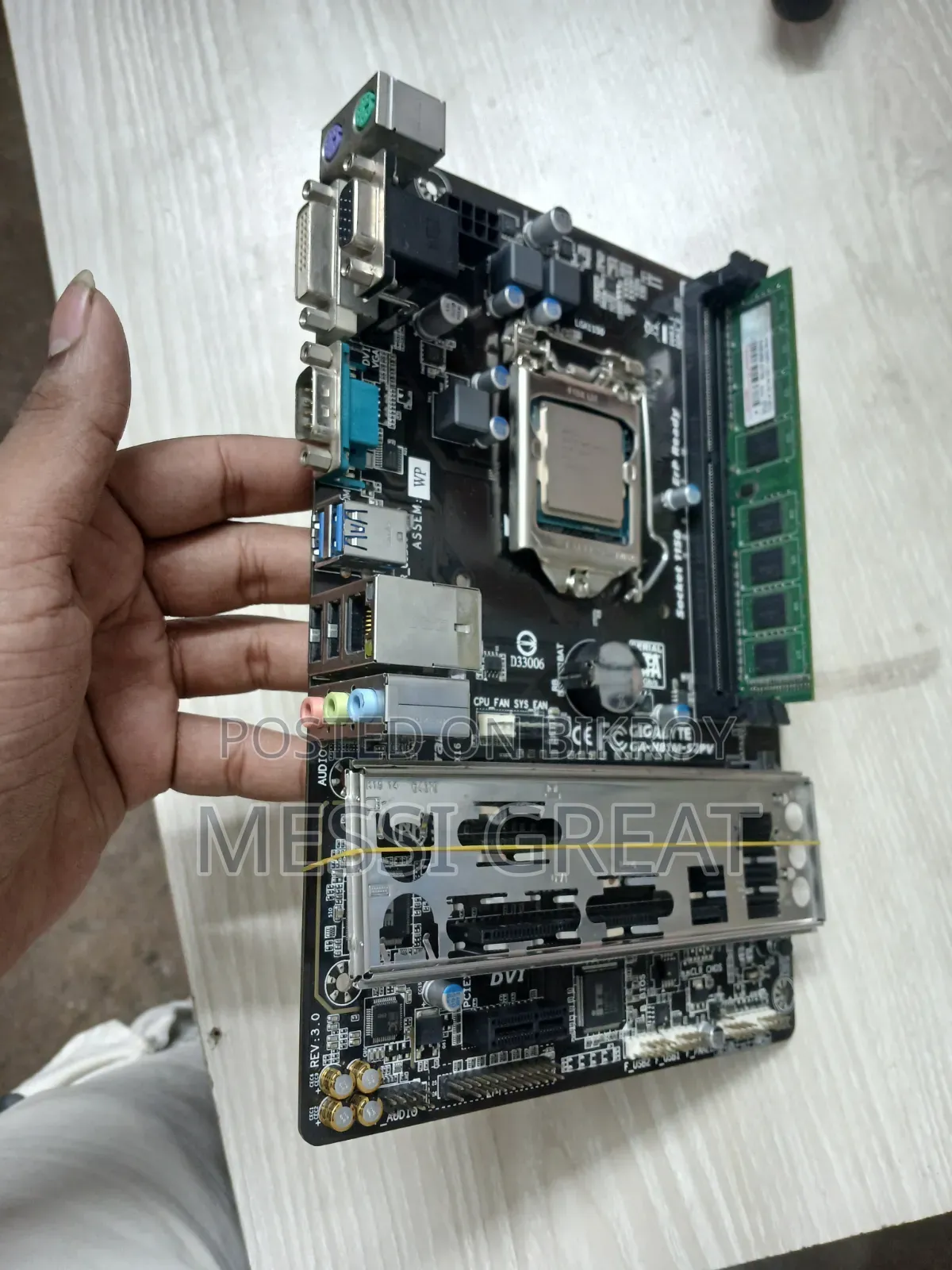 Gigabyte H81M Motherboard, i3 4th Gen Processor, and RAM Combo