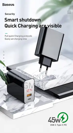 Baseus 45w Type C+A With Display