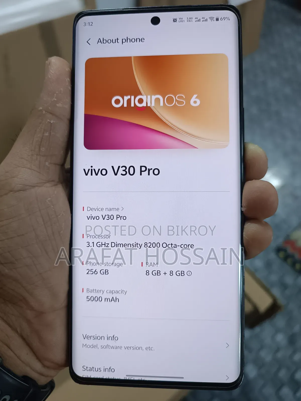 Vivo V30 Pro 256 GB Black