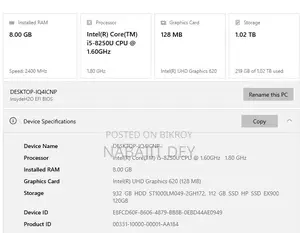 ল্যাপটপ HP 15 8GB Intel Core I5 HDD+SSD 1T