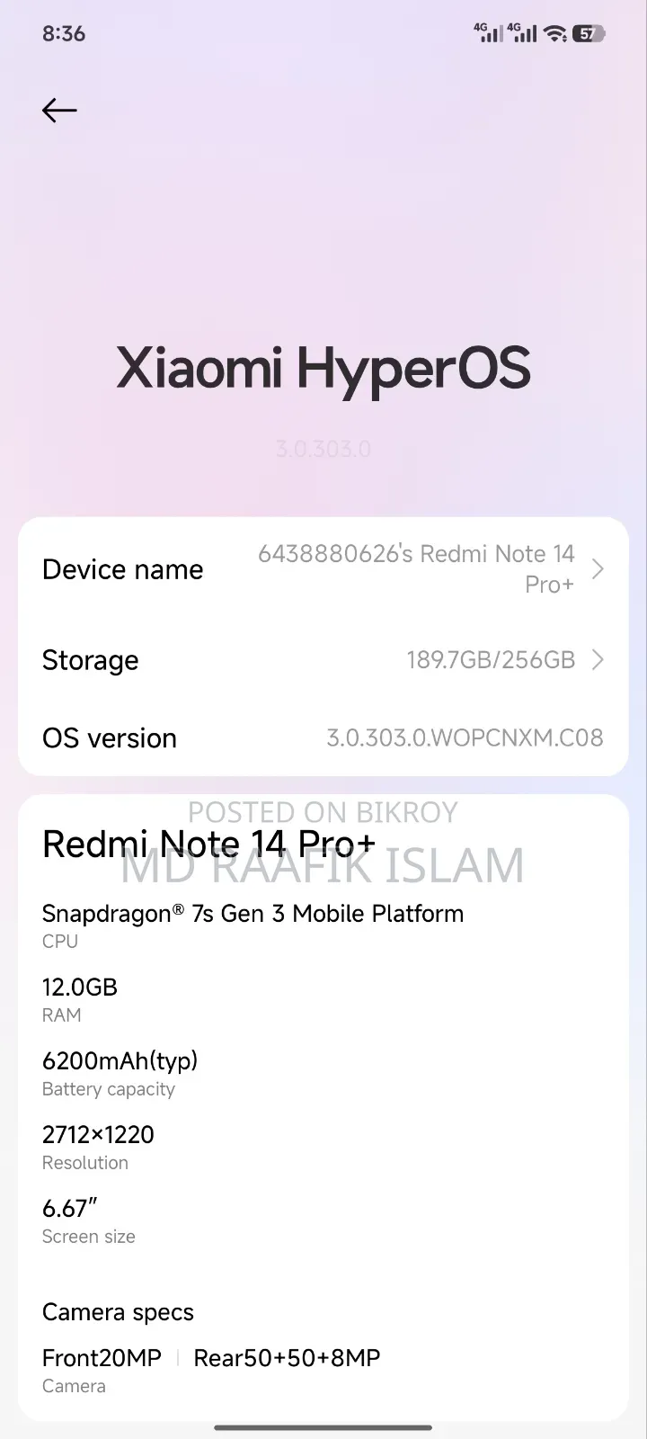 Xiaomi Redmi Note 14 Pro+ 256 GB