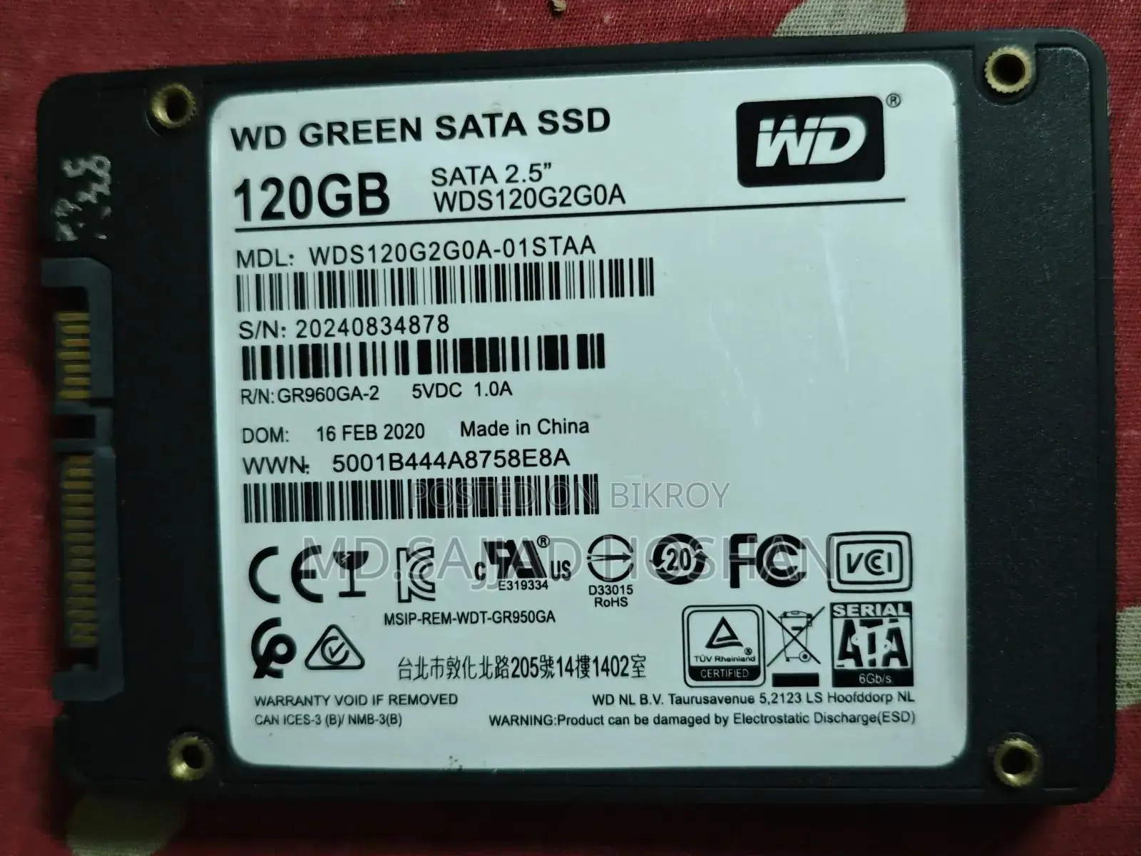 SSD Wd Green 120gb Sata
