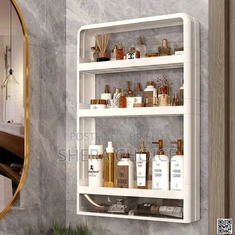 4-Layer Kitchen, Bathroom, Wall Mounted Multifunctional Shelf