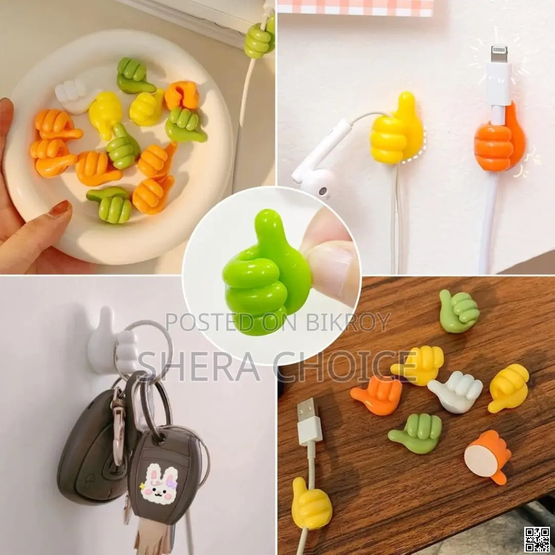 10pcs Silicone Thumb Self-adhesive Wall Hooks