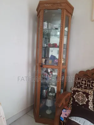 Selling Teak Wood Corner Shelf with Looking Glass