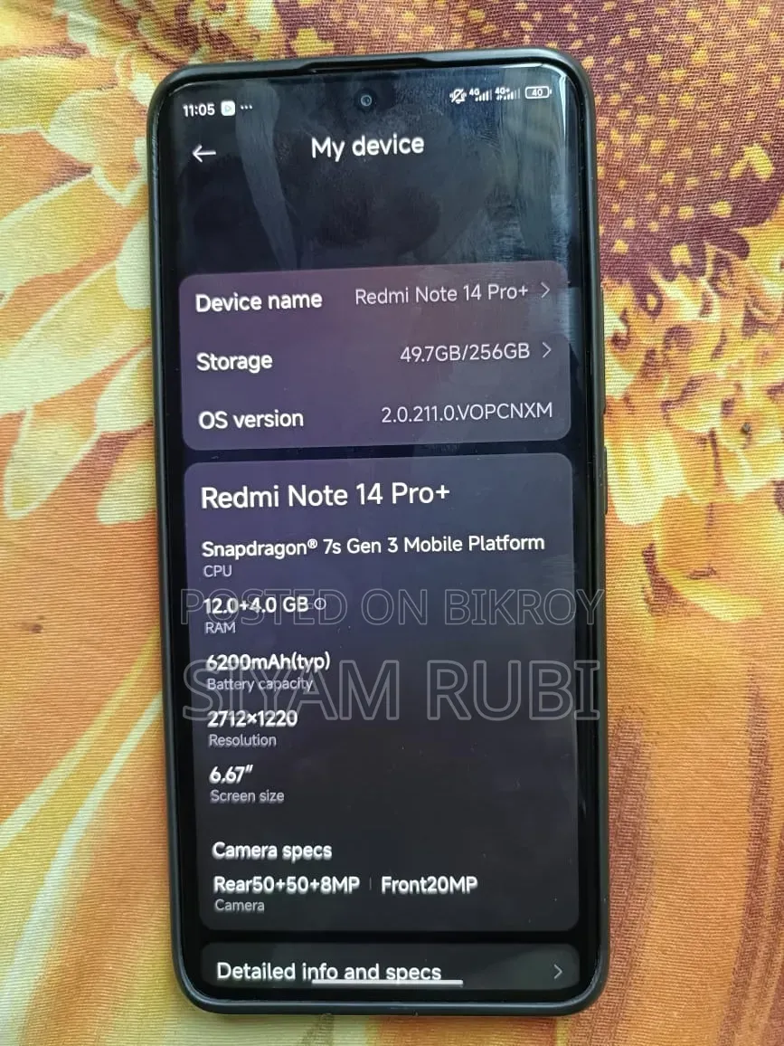 Xiaomi Redmi Note 14 Pro+ 5G 256 GB Blue