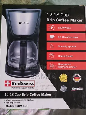 Red Swiss Coffee Maker Machine