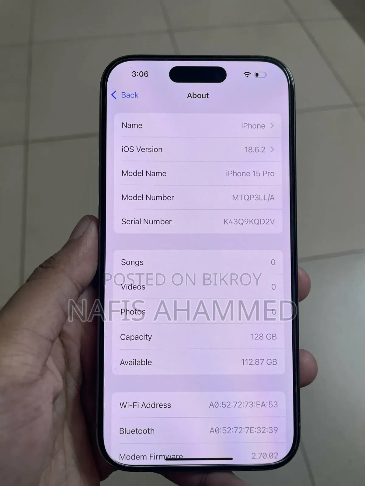 Apple iPhone 15 Pro 128 GB Gray