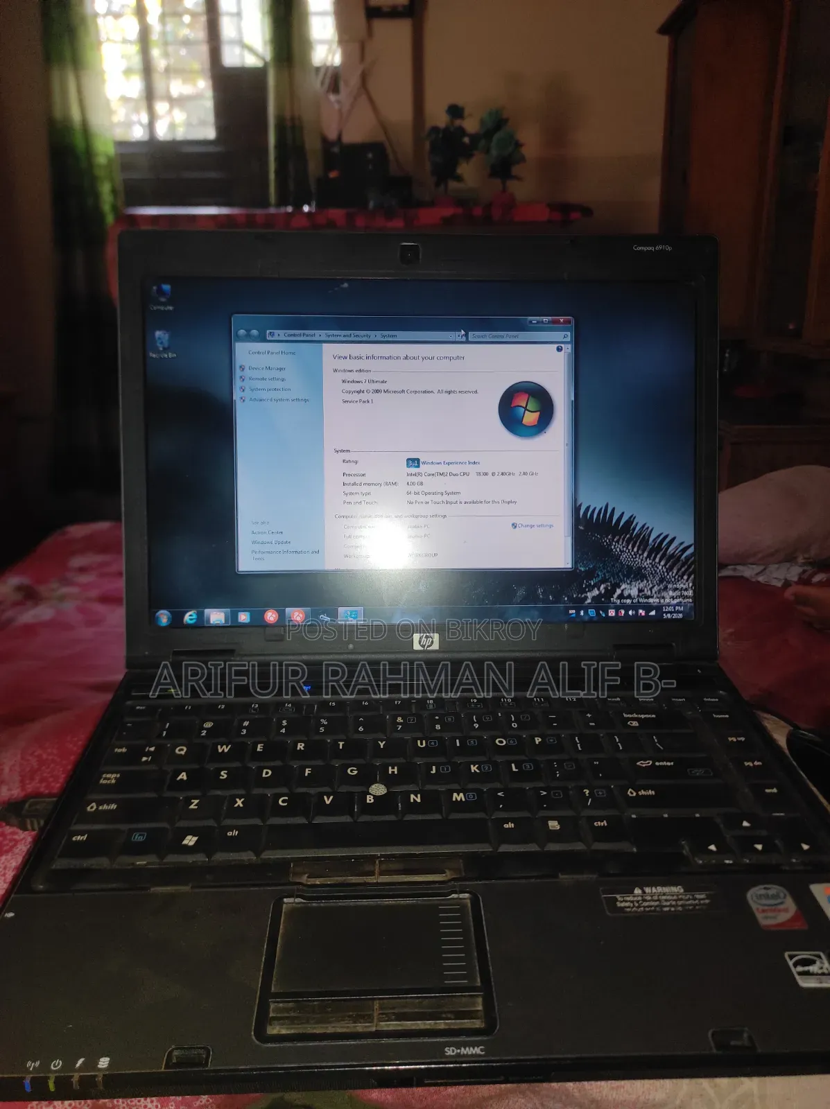 Laptop HP Compaq 6910p 4GB Intel Core 2 Duo SSD 128GB