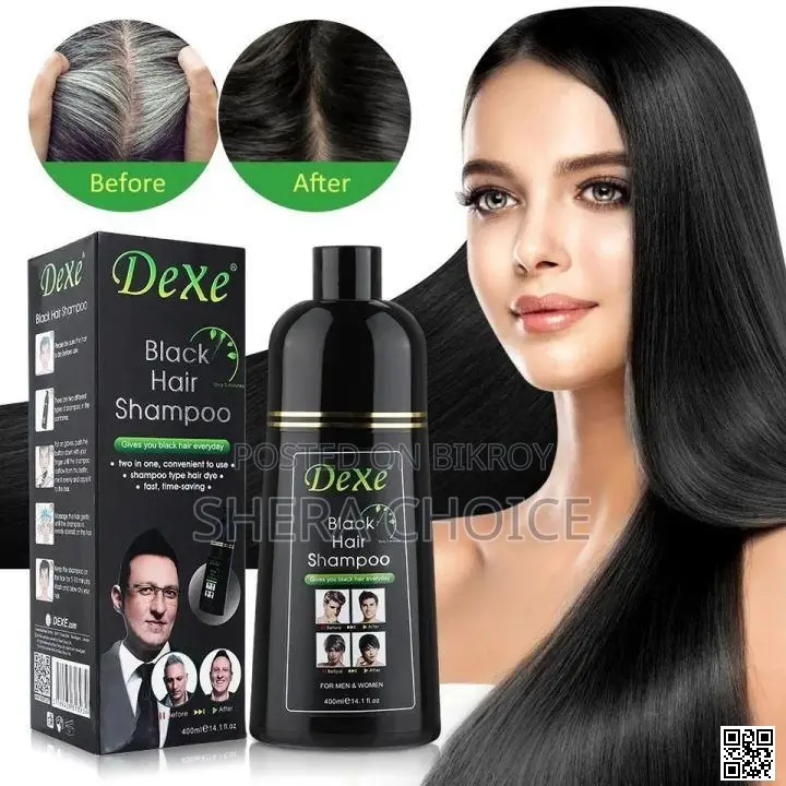 Dexe Black Hair Shampoo 400ml – Instant Hair Shampoo (Men Women)