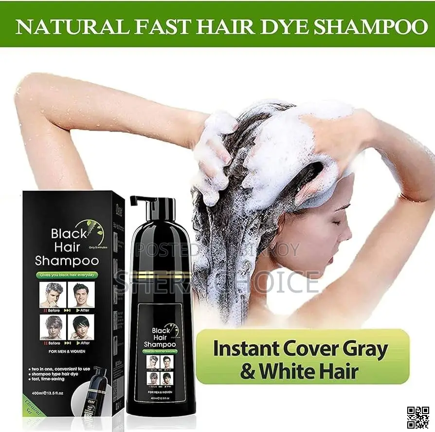 Dexe Black Hair Shampoo 400ml – Instant Hair Shampoo (Men Women)
