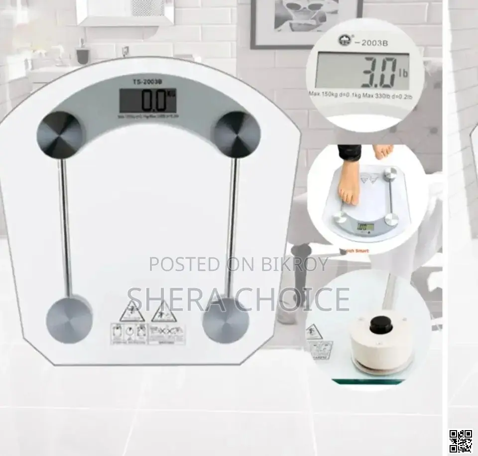 Osaka Digital Body Weight Scale Smart Glass Bathroom Weighing Machine