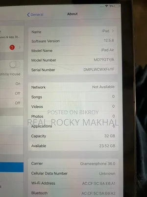 Apple iPad Air 16 GB Gray