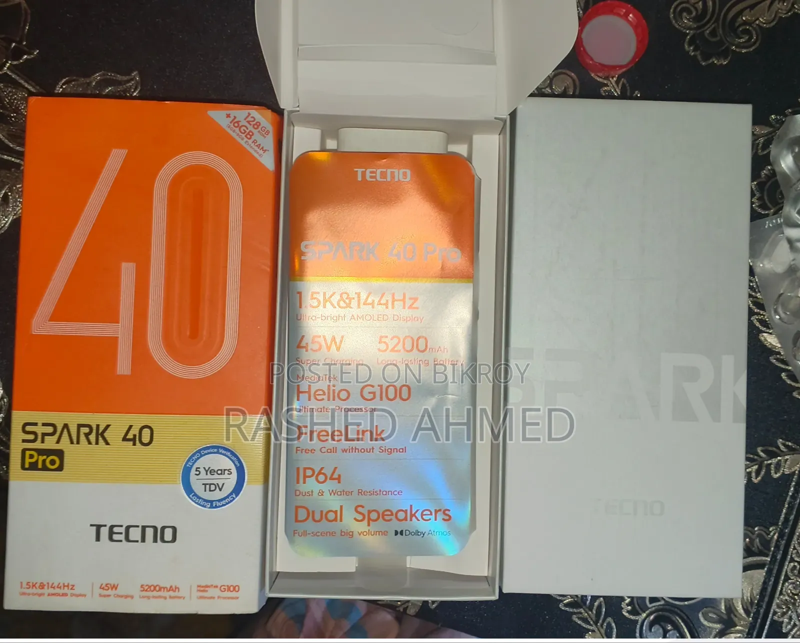 Tecno Spark 40 Pro 128 GB Black