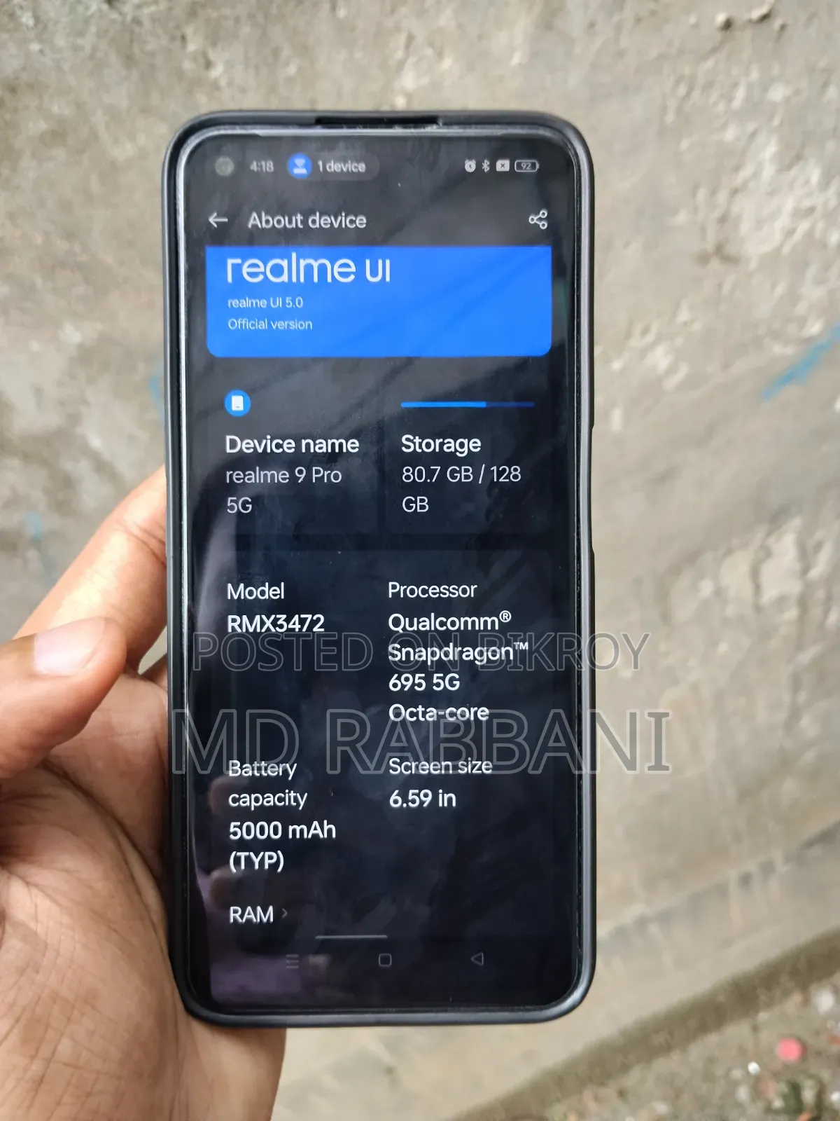 Realme 9 Pro 128 GB Blue
