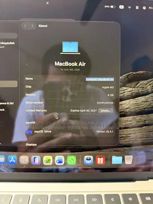New Laptop Apple MacBook Air 2024 M3 13-Inch 8GB Apple M3 SSD 256GB