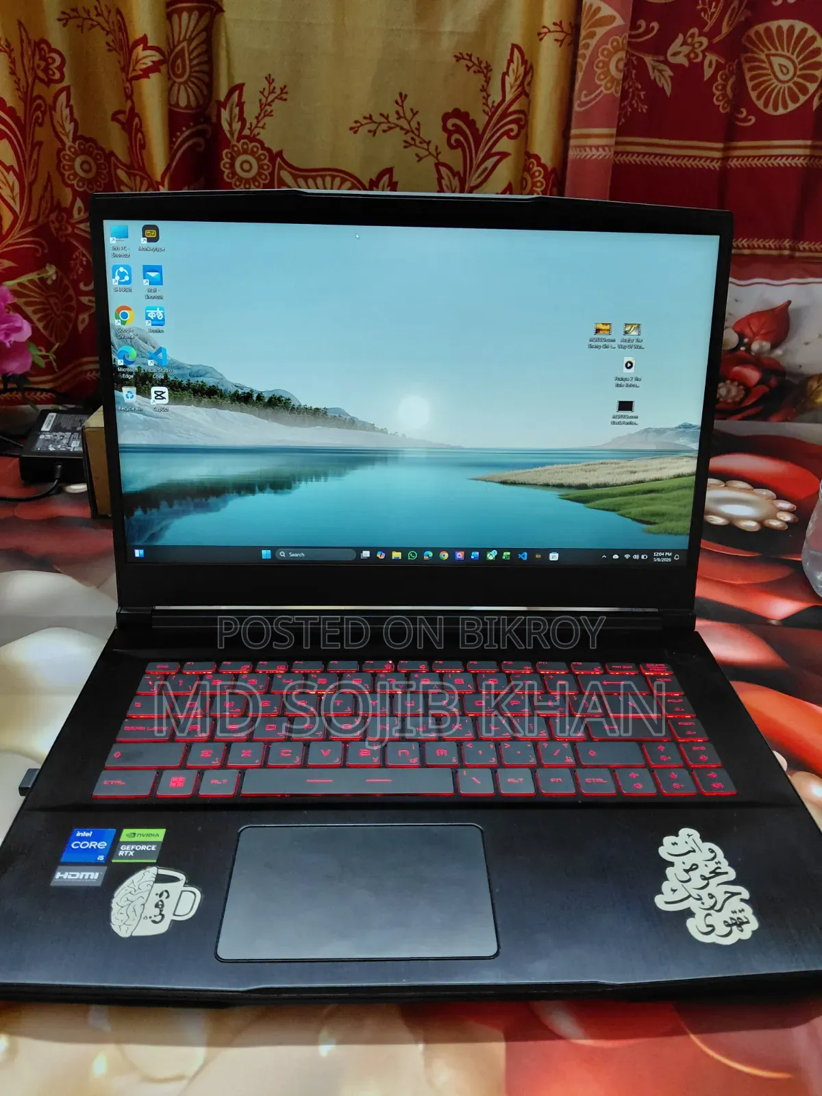 ল্যাপটপ MSI GF63 8GB Intel Core I5 SSD 512GB
