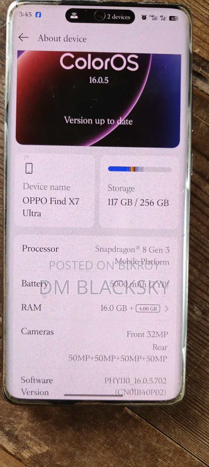Oppo Find X7 Ultra 256 GB Black