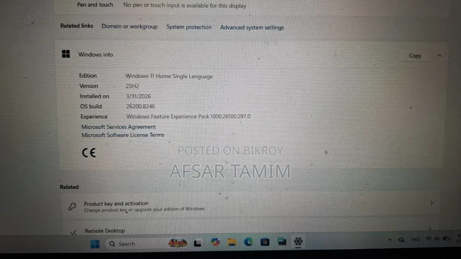 Laptop HP 15s 8GB Intel Core I3 SSD 500GB