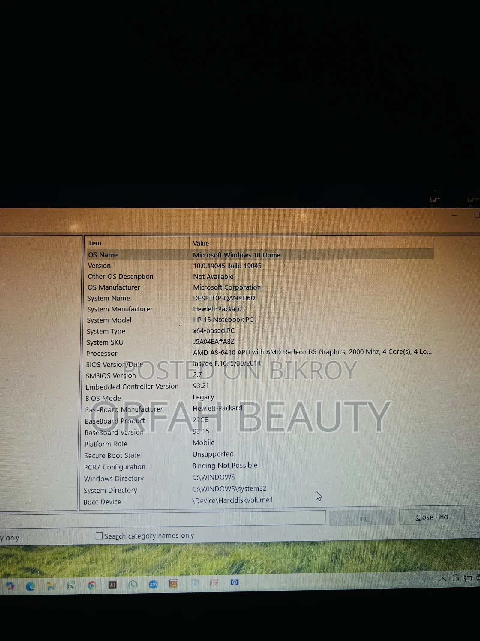 Laptop HP 15 4GB AMD A8 HDD 700GB