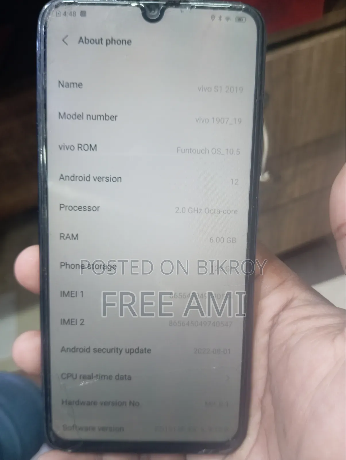 Vivo S1 128 GB Blue