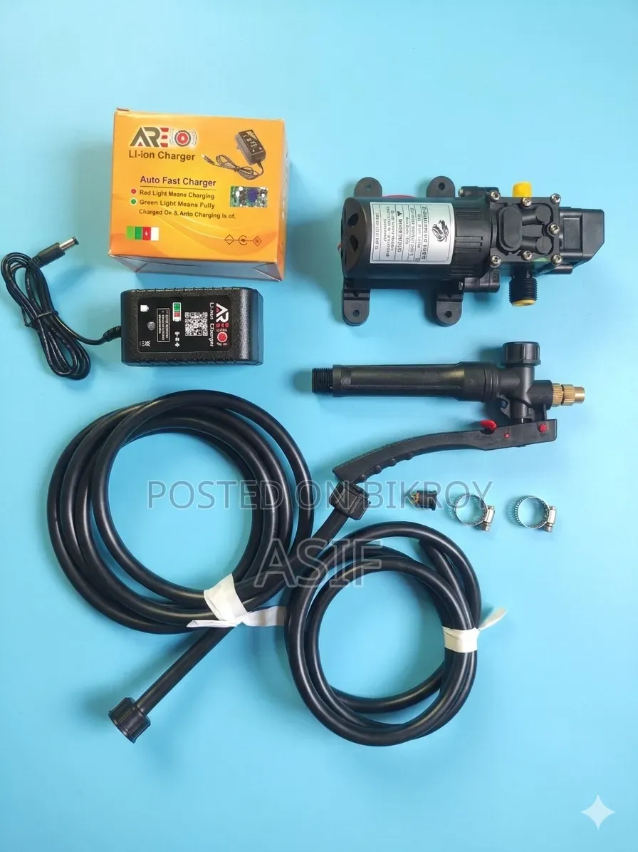 Car Washing Water Pump Motor Set With Pipe (Dc 12v-Pm 5liter Flow )