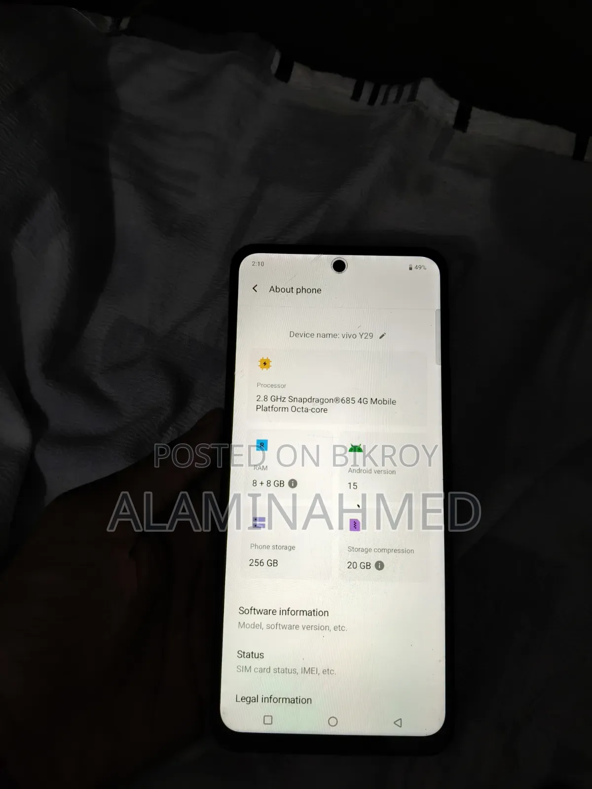 New Vivo Y29 256 GB Black