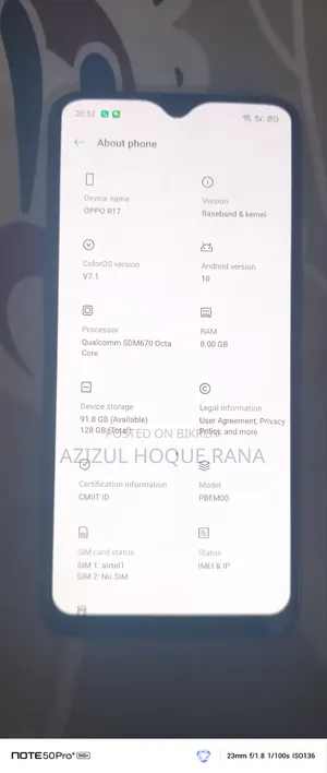 Oppo R17 128 GB Purple
