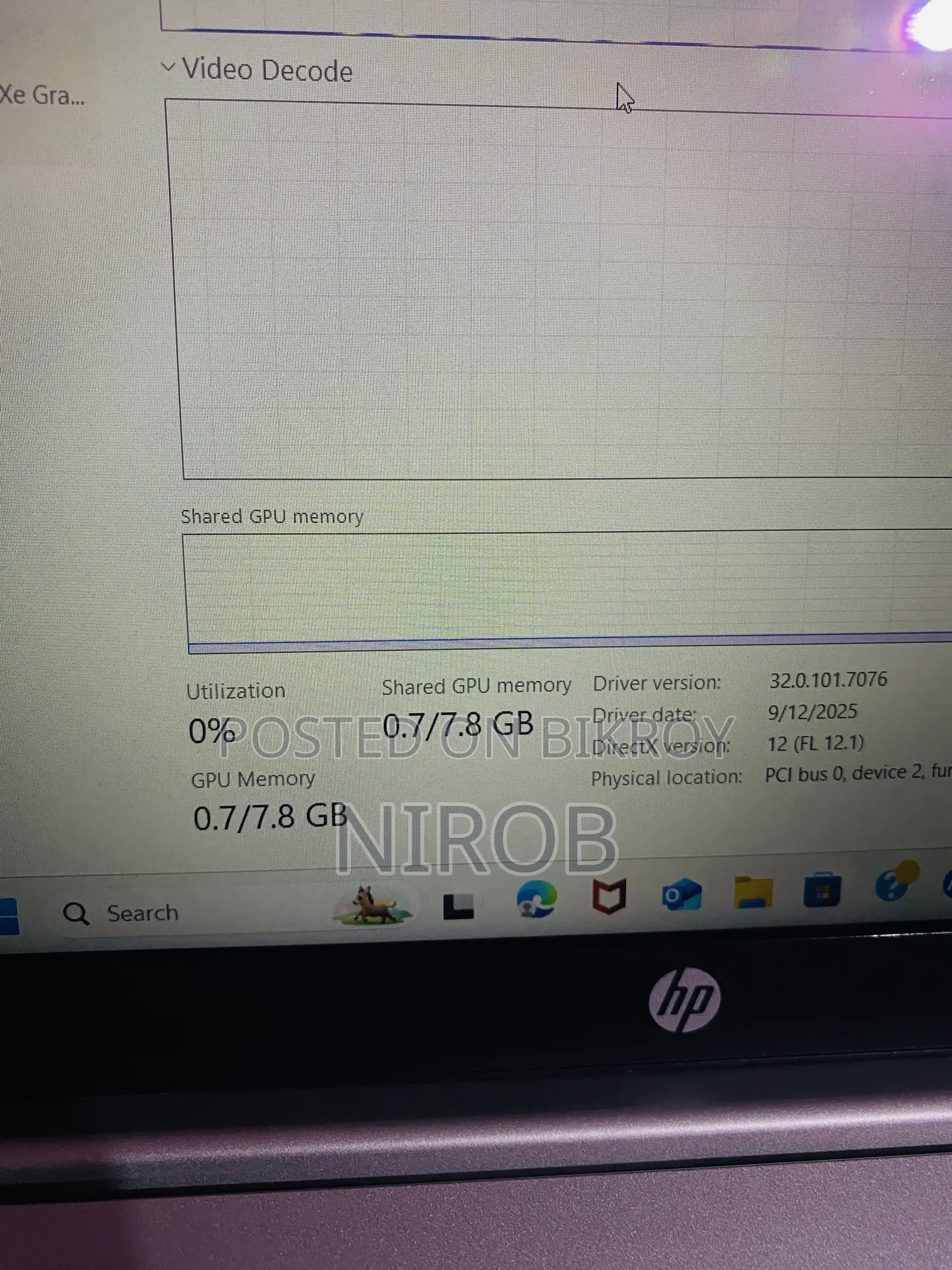 Laptop HP 15-Fd1020ns 16GB Intel Core I7 SSHD+SSD 512GB