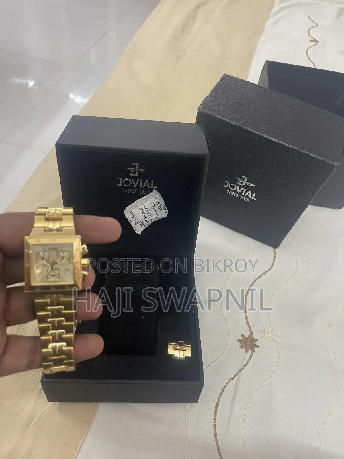 Jovial Classic Chronograph Stainless Steel Gold Plated