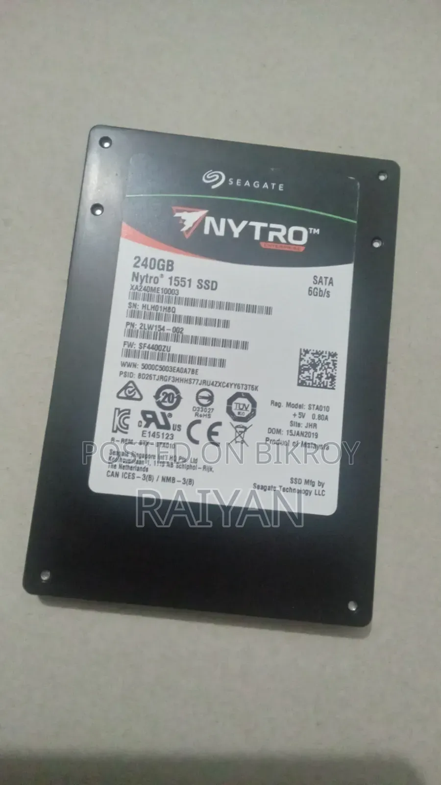 240GB SSD Server 93% Health