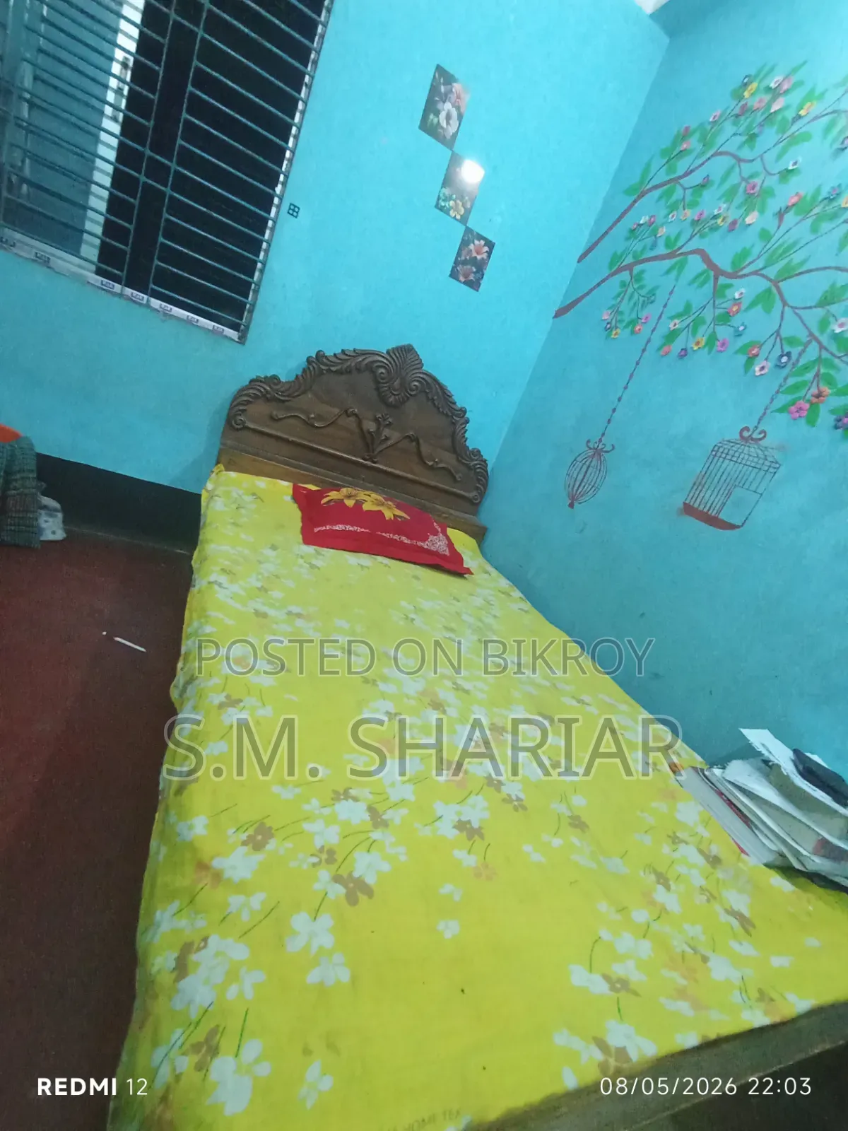 Single Wooden Bed for Sale