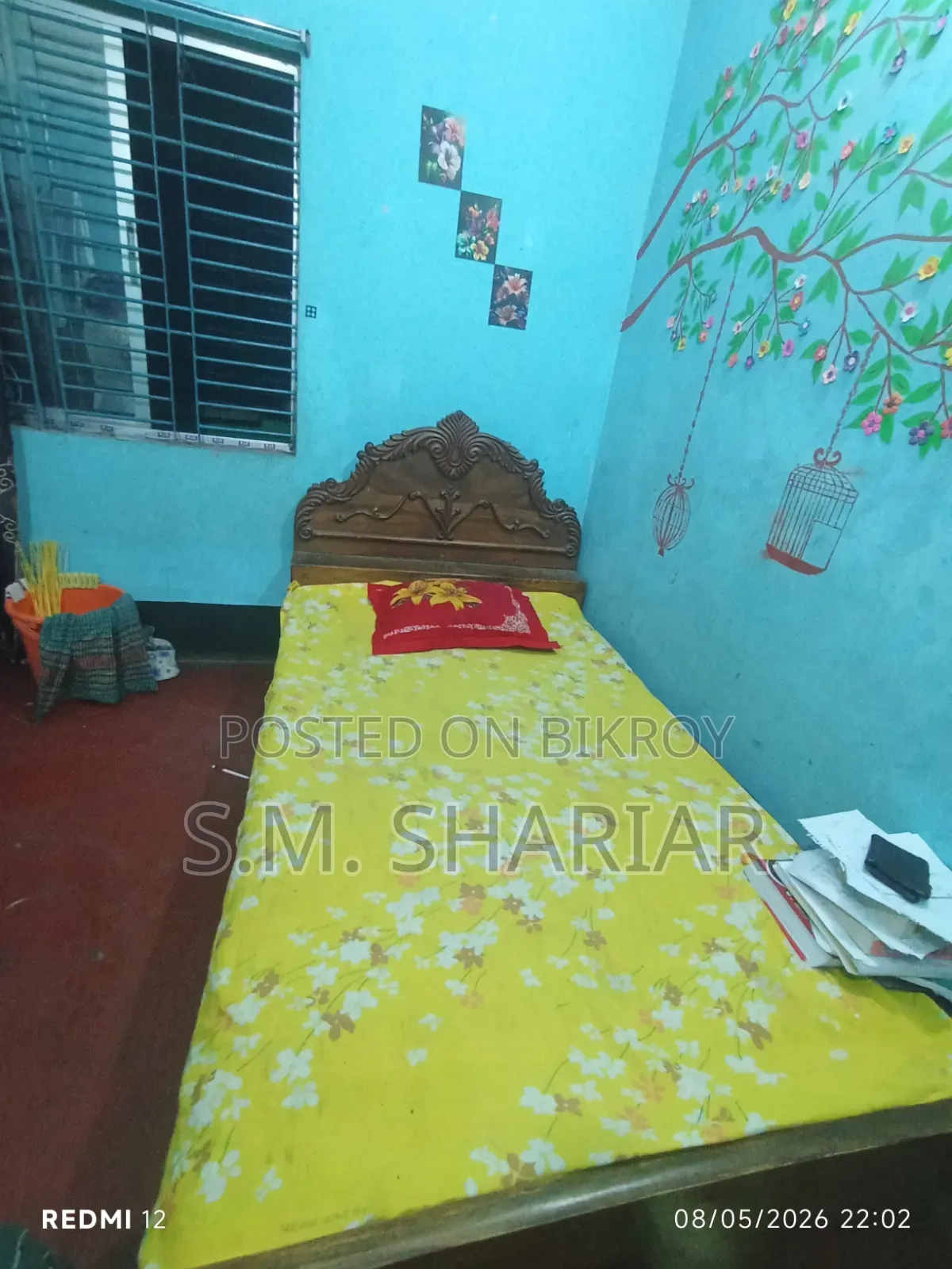 Single Wooden Bed for Sale