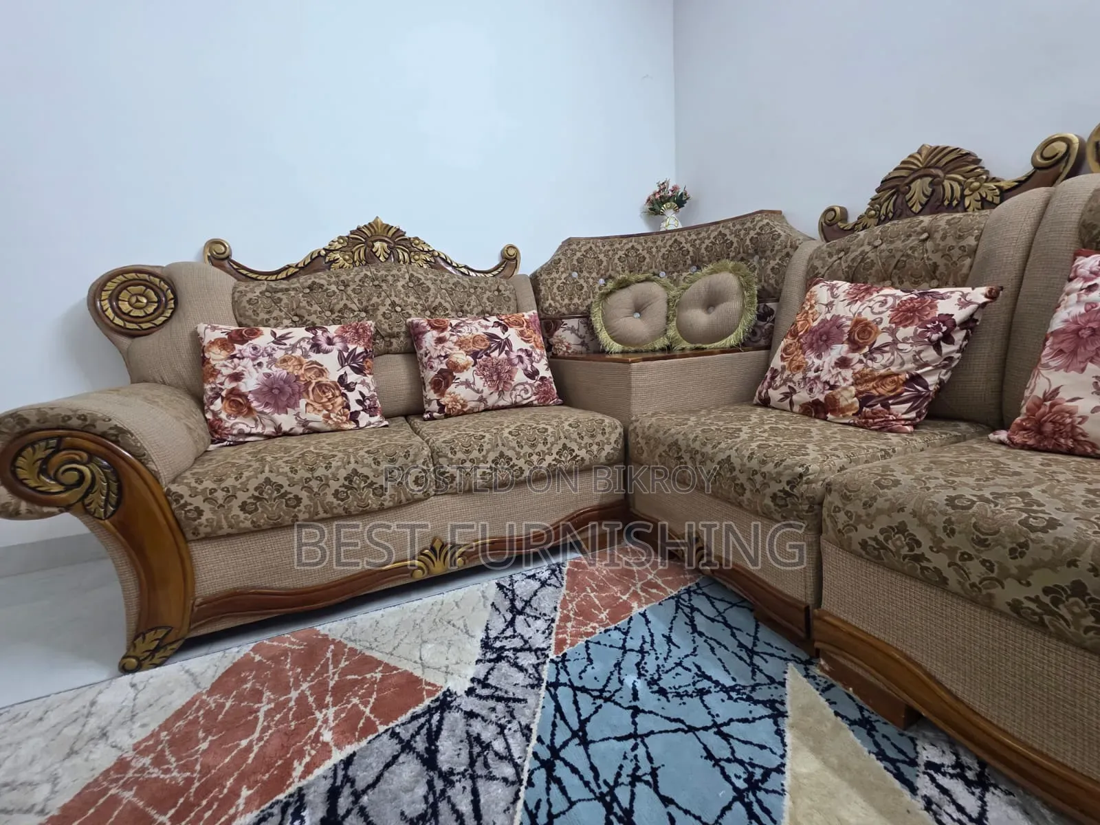 5-Seater Corner Sofa (Segun Wood)