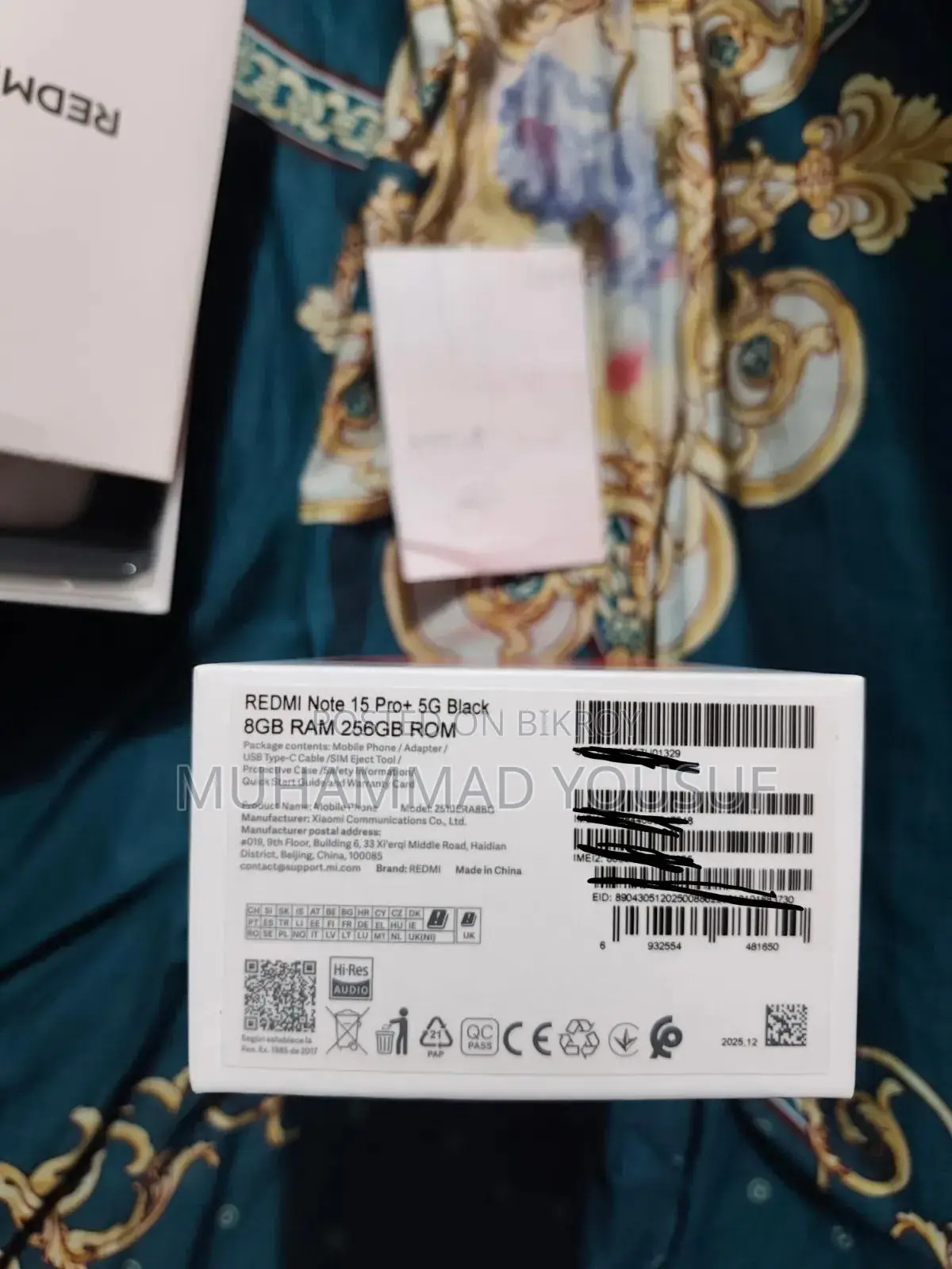 New Xiaomi Redmi Note 15 Pro+ 256 GB Black