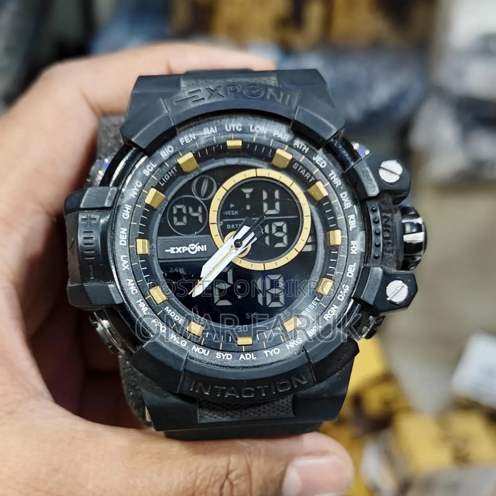 Exponi Dual Display Sports Watch – Analog Digital Shock Resistant