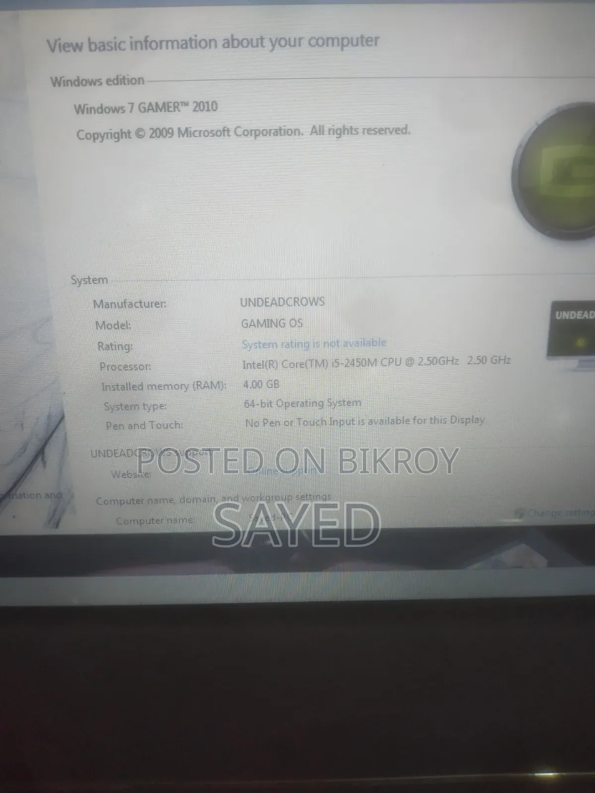 Laptop Dell Inspiron 14 4GB Intel Core I5 HDD 500GB