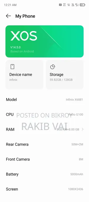 Infinix Hot 50 Pro 4G 128 GB Blue