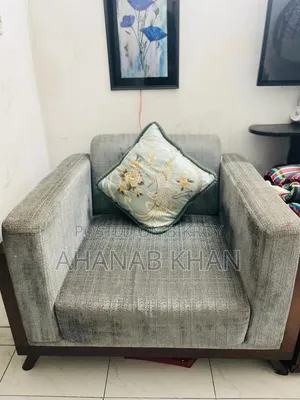 Modern Grey Wooden Sofa Set | Stylish Comfortable