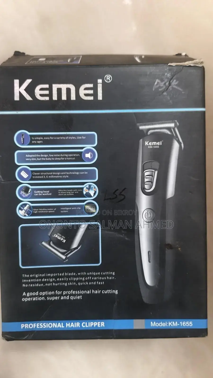 Trimmer Kemei Km-1655
