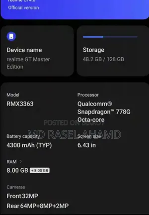 Realme GT Master Edition 128 GB Black